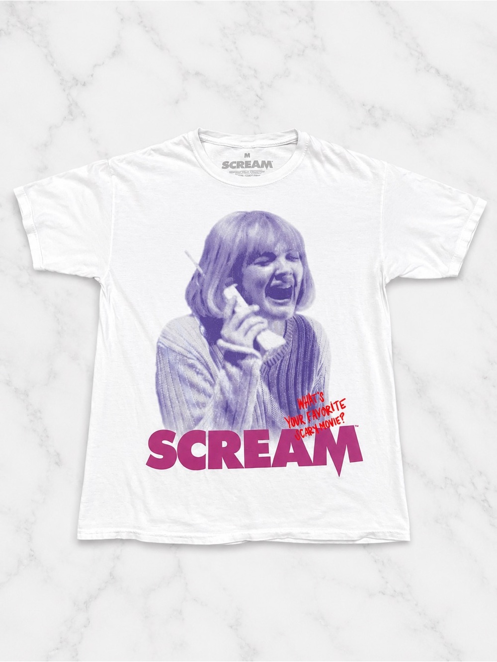 Scream Graphic White T-Shirt